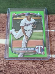Winston Santos 2025 Bowman Neon Green Border Prospects #BP-121 /399 - Picture 1 of 2