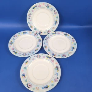 Vitromaster Sea Side 1991 taza de té platillos lote de 4 platos - Imagen 1 de 11