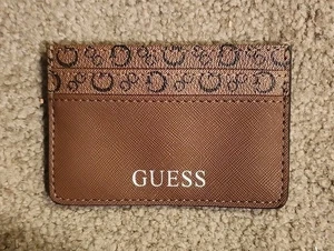 Fashion Credit card holder GUESS Latte Logo EXCELLENT USED CONDITION  - Picture 1 of 8
