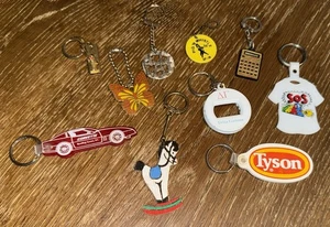 Lot of 10 Vintage Keychains – Advertising, Souvenir, Novelty, Promotional - Picture 1 of 7