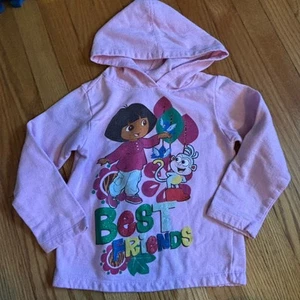 Vintage 2003 Dora the Explorer Nick Jr. Stars long sleeve Sweatshirt sz 6-6X - Picture 1 of 4