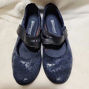Arcopedico Cosmo Flower Mary Jane Halbschuhe blau & schwarz mit glänzenden Blumen Damen 8 - Bild 1 von 15