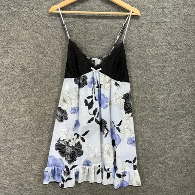Apt. 9 Vestido de Noche Mujer XL Azul Floral Cuello en V Sin Mangas Encaje Íntimo Foto 1 de 4