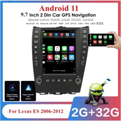 Radio estéreo para automóvil 9,7" 2+32G GPS navegación soporte para Lexus ES Serie A estilo Carplay Foto 1 de 4