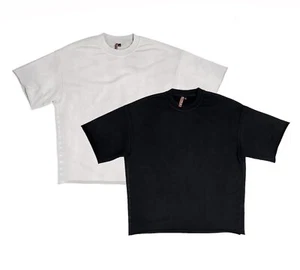 HIGH LEVEL Herren T-Shirt OVERSIZED Washed French Terry Stoff Heavyweight 360 g/m² - Bild 1 von 14