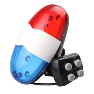 Bicycle Bell 6 LED 4 Tone Bicycle Horn Bike Call LED Light Electronic loud Siren - Picture 1 of 3