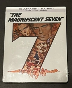 THE MAGNIFICENT SEVEN 2-Disc 4K+Blu-ray Steelbook Region A New & Factory Sealed! - Picture 1 of 2