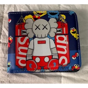 Kaws Rare Supreme Wallet Sesame Street Elmo Bi-Fold Cartoon - Picture 1 of 6