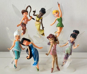 DISNEY Parks Pixie Hollow Fairies Collectible 7 Piece Figure Set rare - Picture 1 of 13