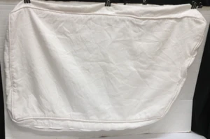 Pottery Barn corner chair Sm Slant BACK cushion SLIPCOVER Perf Slub Tweed White - Picture 1 of 5
