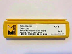 BOX mit 5 - Kennametal, CNMG120412MS, CNMG433MS, Kenloc MS Medium Sharp Insert - Bild 1 von 3