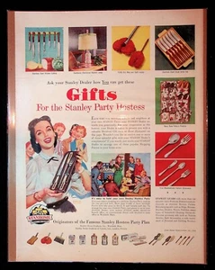 1952 Stanley Party Hostess Stanhome Kitchen Gifts Art Vintage Print Ad - Picture 1 of 1