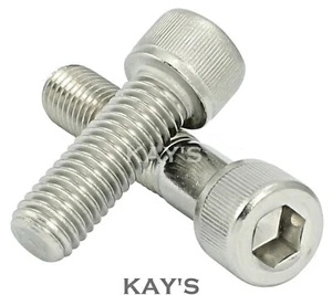 1/4" 5/16" 3/8" UNC CAP SCREWS ALLEN KEY SOCKET HEAD BOLTS A2 STAINLESS STEEL - Picture 1 of 5