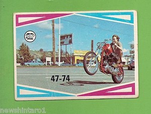 #D215. 1974  SCANLENS CHOPPERS & HOT BIKES CARD #8  47-74 HARLEY DAVIDSON