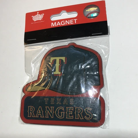 Texas Rangers Baseball Magnet 3x3β Aminco MLB Licensed NEW in Sealed Package Cover