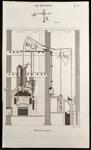 1852 - Gravure arts mécaniques Machines à vapeur(4). Science & technologie - Picture 1 of 1