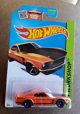 2015 Hot Wheels '69 FORD MUSTANG BOSS 302 Orange HW Workshop Speed Team 195/250 - Image 1 of 4