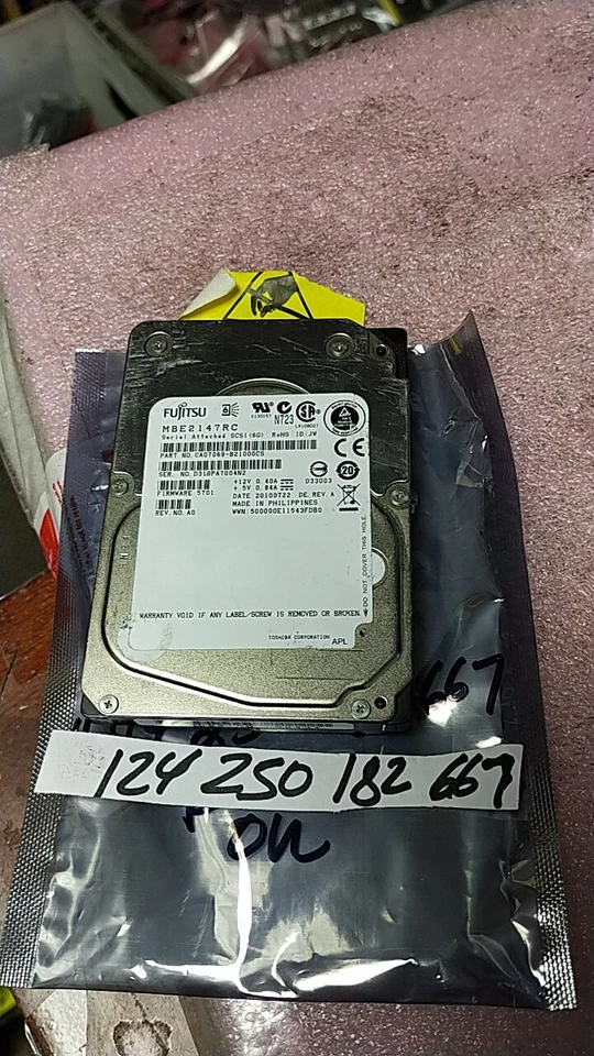  146GB 15K RPM 16MB Cache 6.0Gbps SAS 2.5" Hard Drive  FIRMWARE: 5701 REV NO: A0 - Image 1 of 1