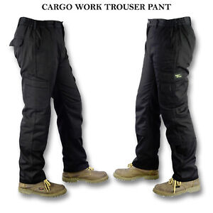 NEW Mens Combat Work Trousers Size 30 to 48 CARGO & KNEE PAD POCKETS Elasticated