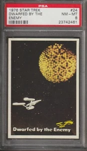 1976 STAR TREK #24 - DWARFED BY THE ENEMY - PSA 8 - A CAPTAIN'S LOG TRADING CARD - Picture 1 of 2