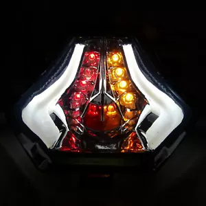 Lámpara trasera de freno trasero LED roja y blanca para moto para YAMAHA MT 07 FZ07 R25 R3 - Imagen 1 de 6