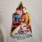 Star Trek Spock Captain Kirk 2010 Convention Tour Shirt Mens Size 3XL White Tee