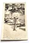 WWI Era Soldier in Uniform at Rifle Parade Rest RPPC Military Photo Post Card