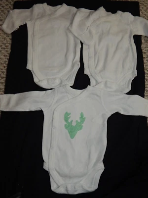 3 Piezas Luna y Espalda Hanna Andersson Blanco Lateral Snap Recién Nacido Foto 1 de 4