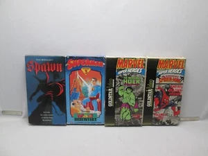 VHS Lot of 4 Animation Movies / Cartoons - Spawn, Superman, Spiderman, The Hulk - Picture 1 of 14