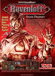 1995 Gioco per computer vintage RAVENLOFT Stone Profit, Horror RP da SSI 092123 - Foto 1 di 1