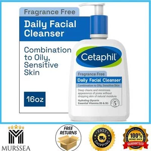 Cetaphil Daily Facial Cleanser for Sensitive, Combination to Oily Skin, 16 oz - Picture 1 of 10
