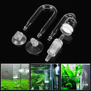 Durable U Shaped Glass Tube Aquarium CO2 Diffuser Check Valve Tank Glass Tube