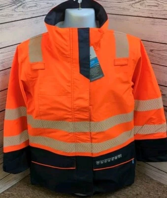 Sioen Vaski Womens Rain Coat Work Jacket Arc Protection Flame Retardant Hi Vis L - Image 1 of 4