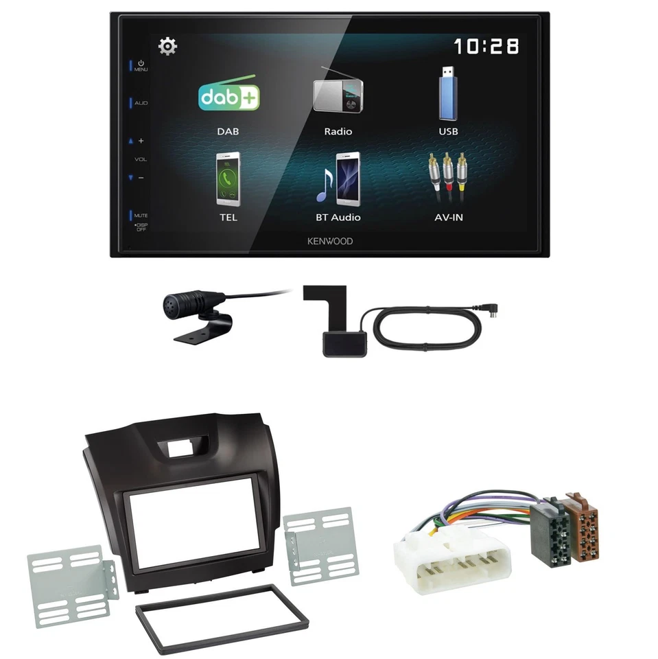 Kenwood DMX-125DAB USB Bluetooth MP3 DAB+ Einbauset für Isuzu D-Max 2 - Bild 1 von 1