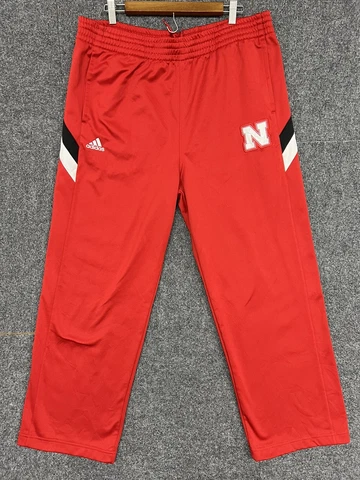 Nebraska Huskers Adidas Red Fleece Sweat Pants Sweatpants Mens 58 Cover