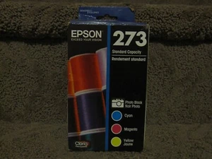 Epson T273520 Cyan Magenta Yellow Ink Cartridge Genuine OEM # 273 06.2026 - Afbeelding 1 van 5