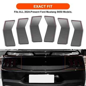 6 PIEZAS Dark Horse Smoke ABS para Ford Mustang 2024+ luz trasera lámpara trasera decoración - Imagen 1 de 19