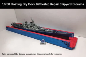 1/700 Floating Dry Dock Battleship Repair Shipyard Diorama - Picture 1 of 4