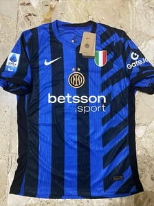 Maglia Inter Home 24/25 Thuram Taglia L Versione Player Con Patch Serie A Gomma - Foto 1 di 10
