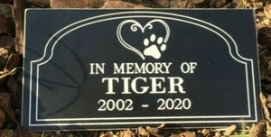 3"x 6" Personalizzato Inciso Pet Memorial, Marcatore Tomba, Nome e Data Non Granito - Foto 1 di 4