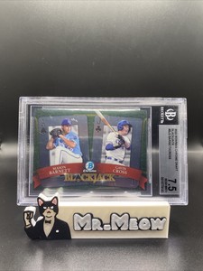 Mason Barnett Gavin Cross 2022 Bowman Draft Chrome Blackjack BGS 7.5 (POP 1)