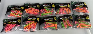 Multicolor 10 Pack of ProActive Sports Pride Golf Tees Deluxe Natural 2-3/4" - Picture 1 of 4