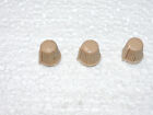 Tube Radio Clock Knob's Nos At Ex Condition Brown Lot Of 3
