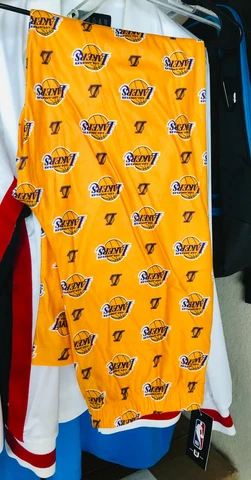 NBA UNK Men's Pajama Pants Los Angeles Lakers NBA Sleepwear Bottoms Gold Purple Cover