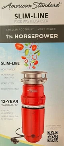 Slim Line 1.25HP Garbage Disposal Disposer American Standard Stainless Steel NEW - Picture 1 of 7