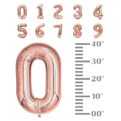 40" Large Foil Letter Balloons Number Balloon Float Helium Silver Gold Hot Pink  - Image 1 of 4
