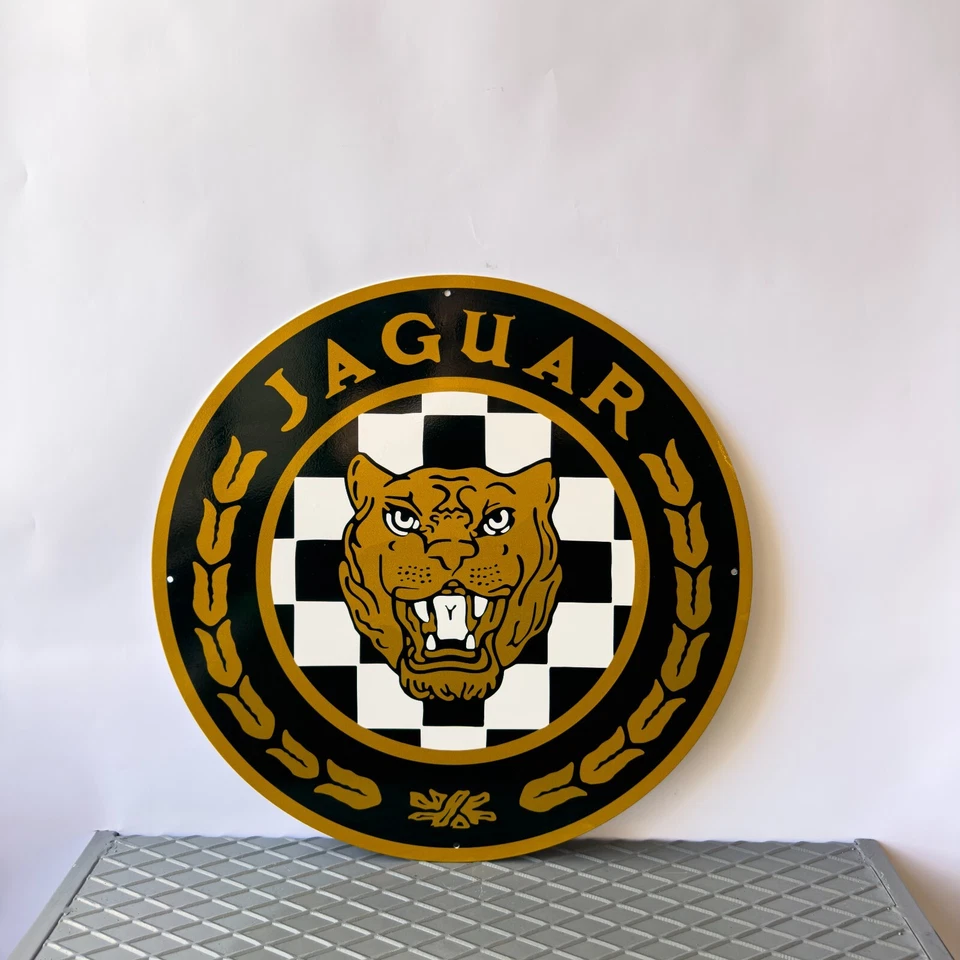 Vintage Jaguar Emblem Heavy Metal Sign – XL 19.7" (50 cm) - Image 1 of 4