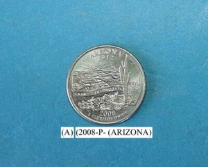2008-P- ARIZONA STATE QUARTER FROM A US MINT ROLL C- NGC PRICE CHARTS(A) - Picture 1 of 5