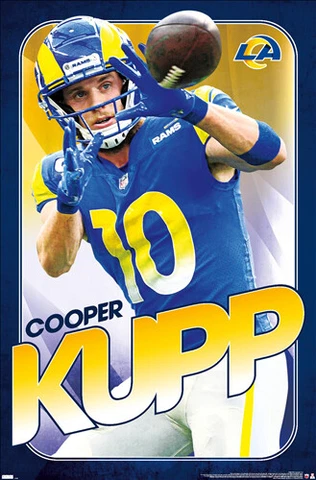 Cooper Kupp DYNAMO Los Angeles Rams NFL Football Action 22x34 Wall POSTER Cover