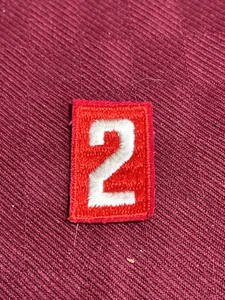 BSA Boy Scout of America Red White Troop Pack Number Patch Insignia 2 Numeral - Picture 1 of 1